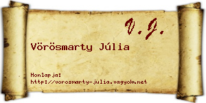 Vörösmarty Júlia névjegykártya