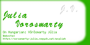 julia vorosmarty business card