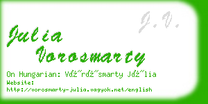 julia vorosmarty business card